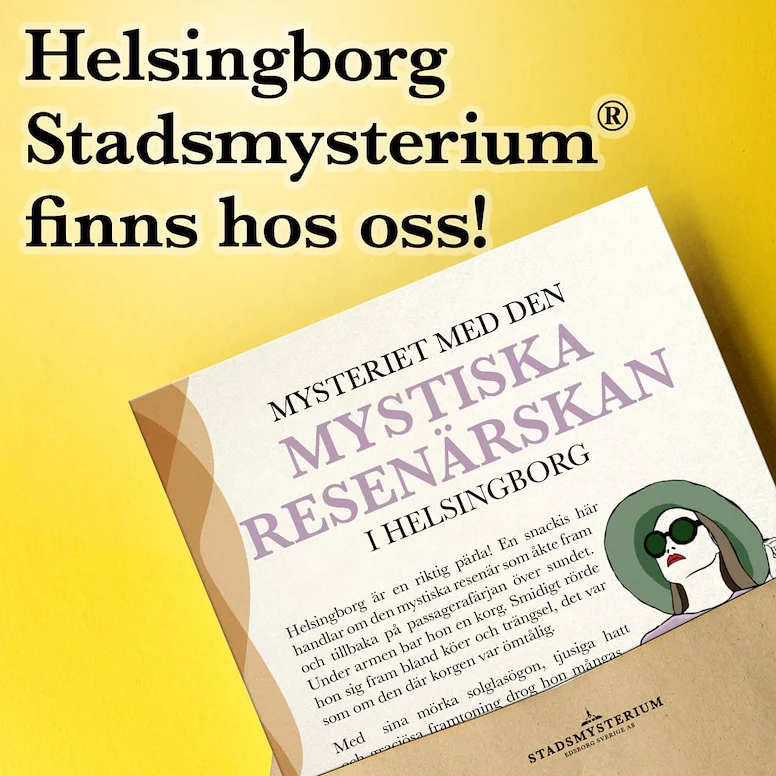 Helsingborg Stdasmysterium finns hos oss! Mysteriet med den Mystiska Resenärskan i Helsingborg.